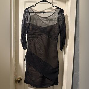 BCBGMaxazria Black with nude color Dress. Size Medium